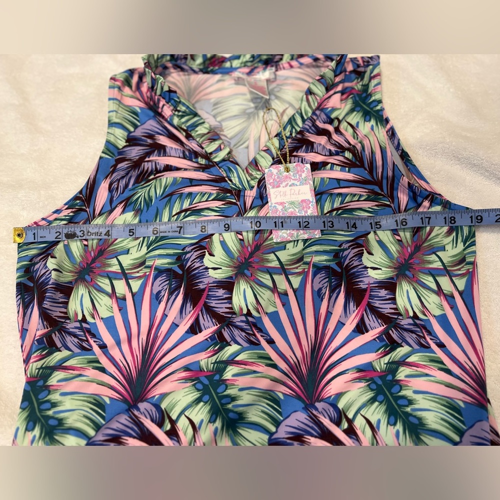 NWT/Stella Parker /S/Tropical Sleeveless Dress/UPF 50 - Picture 4 of 6